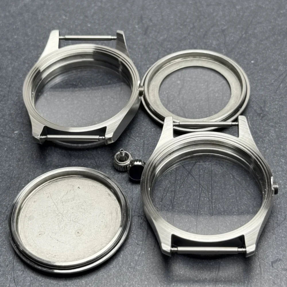 New 36/39mm Pilot Little Prince Watch Case Set For IWC Stainless Steel Sapphire Glass 20ATM Fit NH35 Movement Part Glass Back