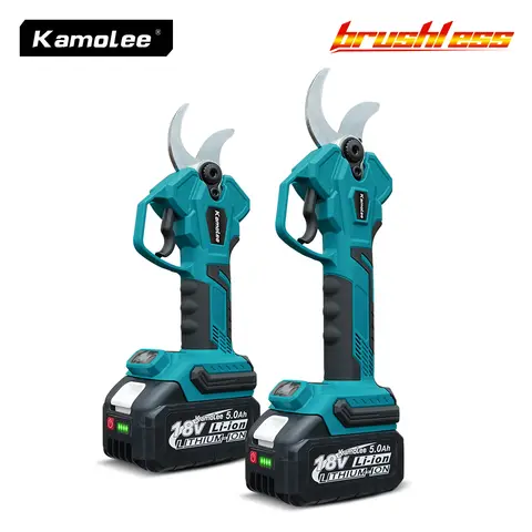 Kamolee 브러시리스 무선 전기 가위 전정 가위, 효율적인 과일 나무 분재 전정 가지 커터, 18V 5.0Ah Kamolee 브러시리스 무선 전기 가위 전정 가위, 효율적인 과일 나무 분재 전정 가지 커터, 18V 5.0Ah