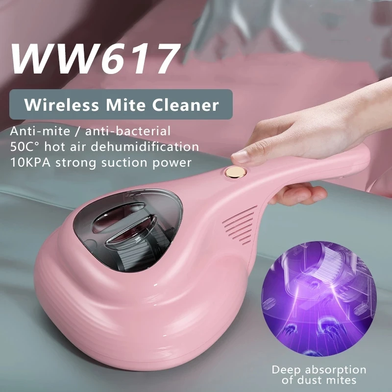 Ultraviolet Mite Removal Instrument 10000PA Vacuum Cleaner Cordless Handheld Vacuum For Home Mattress Sofa Detachable Filter