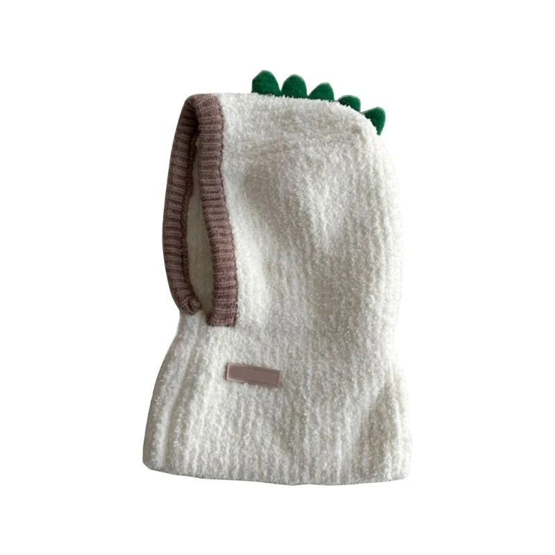 090B Stylish Baby Hat with Attached Scarf Dinosaur Baby Hat Comfortable for Children