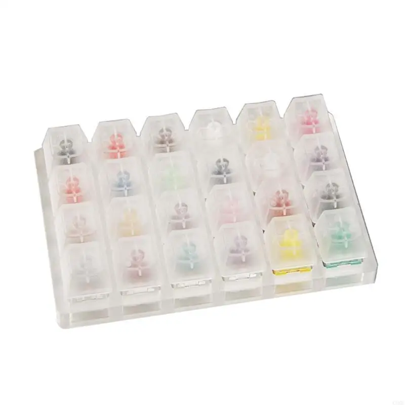 

C90F Kaihua Box Механические клавиатуры Тестер переключателей с 24 клавишами + черные клавиши на акриловой основе