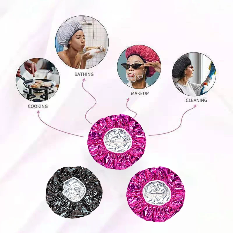 Hair Care Shower Cap Heat Insulation Aluminum Foil Hat Hair Dyeing Cap Hair Dyeing Tools Home Hair Care Constant Temperature Hat