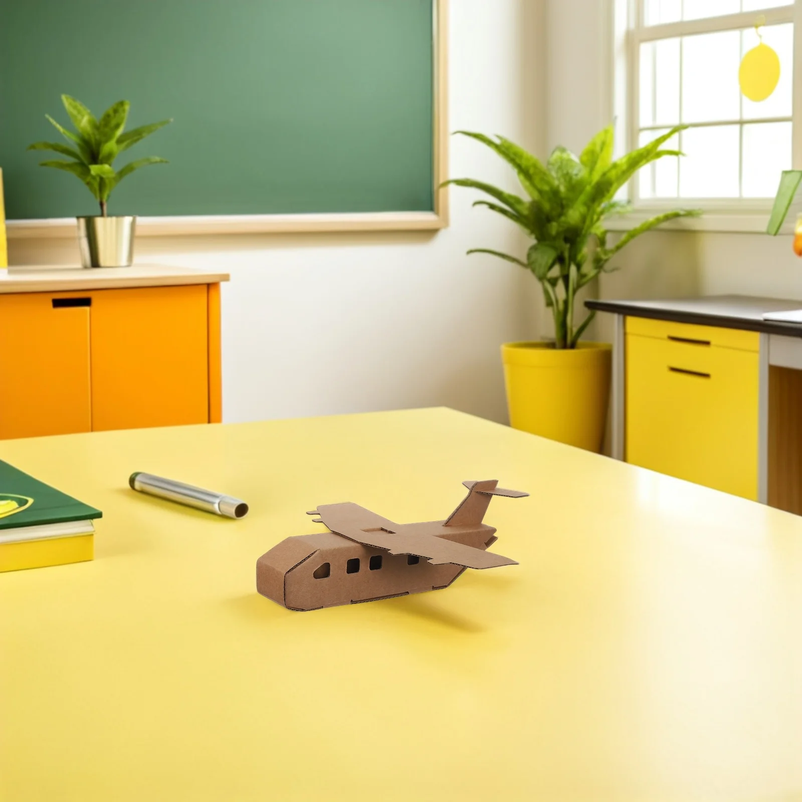 

3Pcs Children Cardboard Airplane DIY Painting Puzzle Kit Educational Playset Party Activity Handcrafts Children's Toys