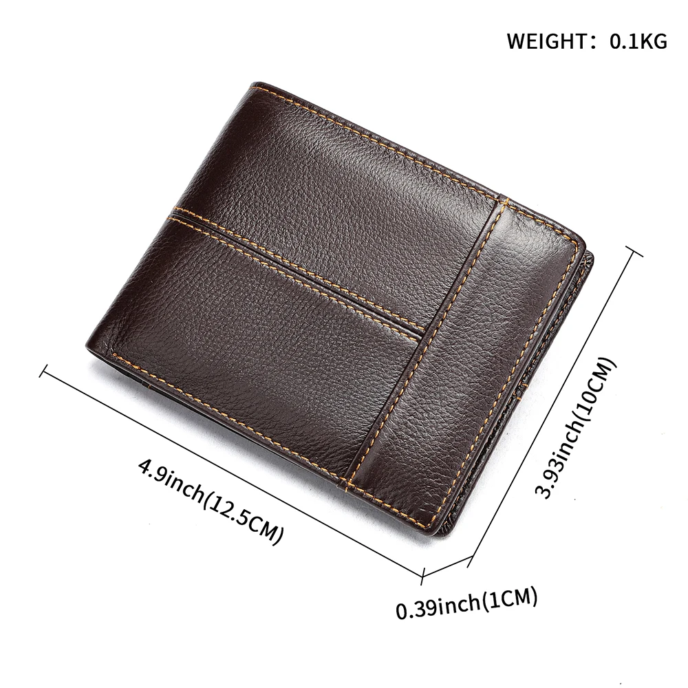 محفظة ويستال من الجلد الطبيعي مع محفظة للعملات المعدنية ومحفظة RFID للرجال وحقائب النقود