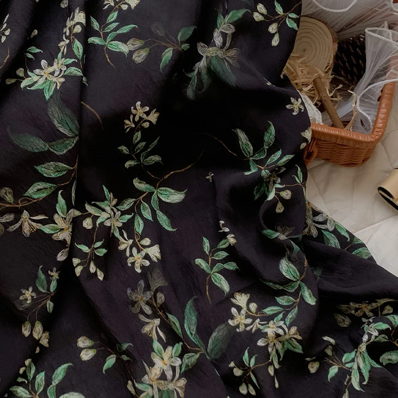 Letnia Cienka Tkanina z Nadrukiem Nowy Chiński Styl Hanfu, Cheongsam, Sukienka Tkanina z Nadrukiem 200*140cm