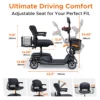 ENGWE 4륜 이동성 스쿠터, 250W 모터, 5.6MPH, 24V 12Ah 배터리, 듀얼 바구니, 접이식, 간편한 제어, 실외 및 일상 사용 5