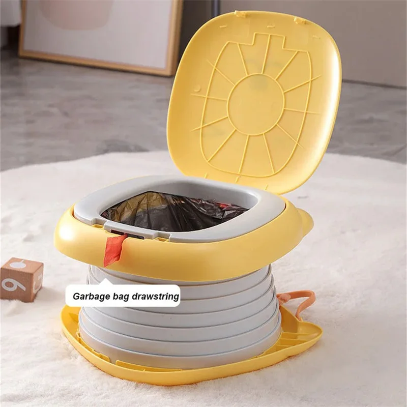 Children's Folding Toilet Baby Portable Travel Toilet Car Sealed Anti-odor Children's Potty Bathroom for Baby Children Kids ﻿
