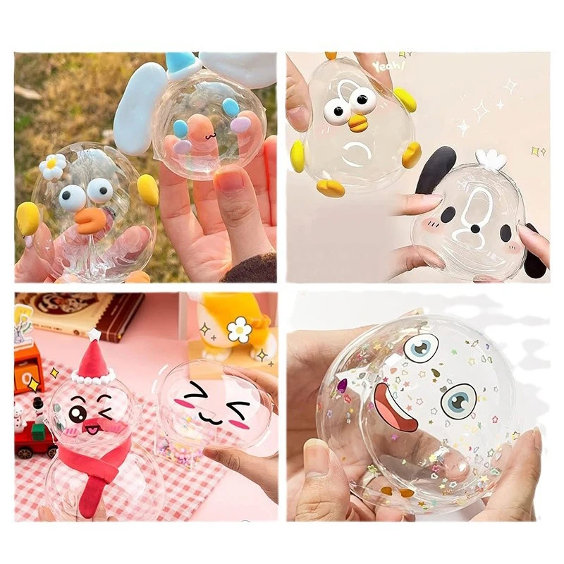 1 セットナノテープ両面ペースト吹きバブル解凍おもちゃステッカーペットナノ接着剤混練音楽吹きバブル