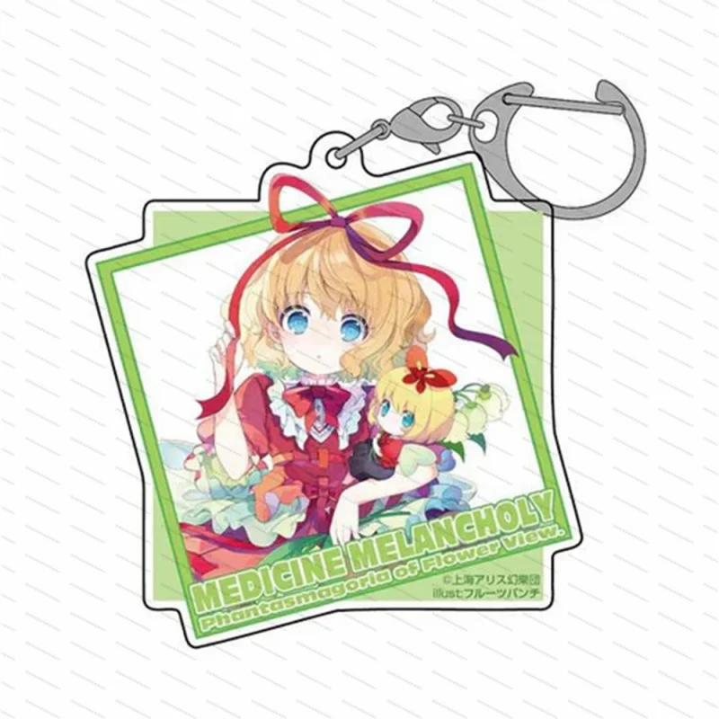GAME Touhou Project Anime Tewi Inaba/Yuuka Kazami/Youmu Konpaku Collecting 6CM Acrylic Keychain Schoolbag Pendant Gifts Jewelry