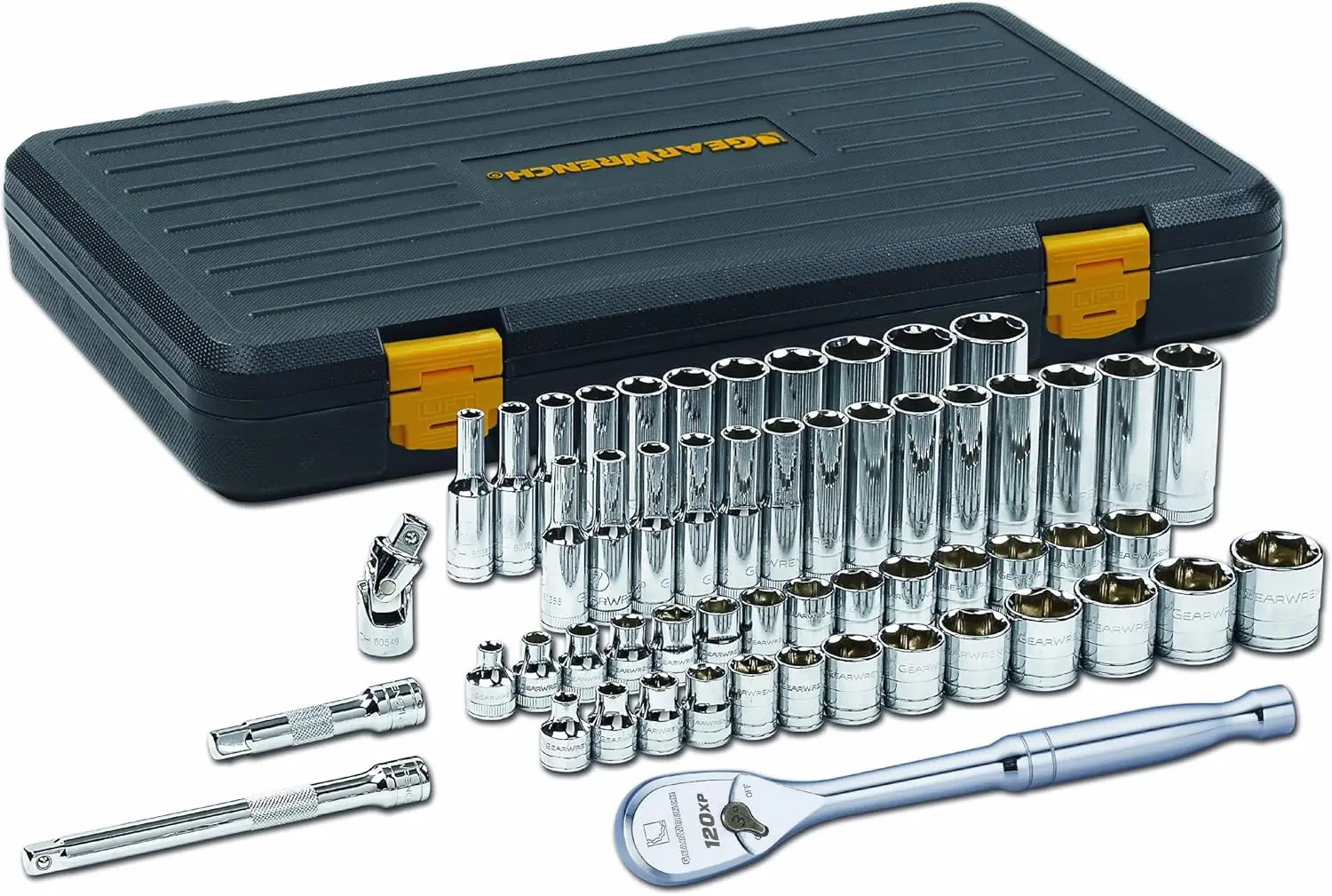 

3/8" Drive 120XP Mechanics Tool Set, 56 Pc. Standard & Deep, SAE/Metric - 80550P