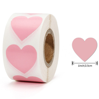 50-500pcs Heart Shape Valentine's Day Stickers Birthday Party Seal Labels Good Cute Stickers Box Tag FAVORS Labels