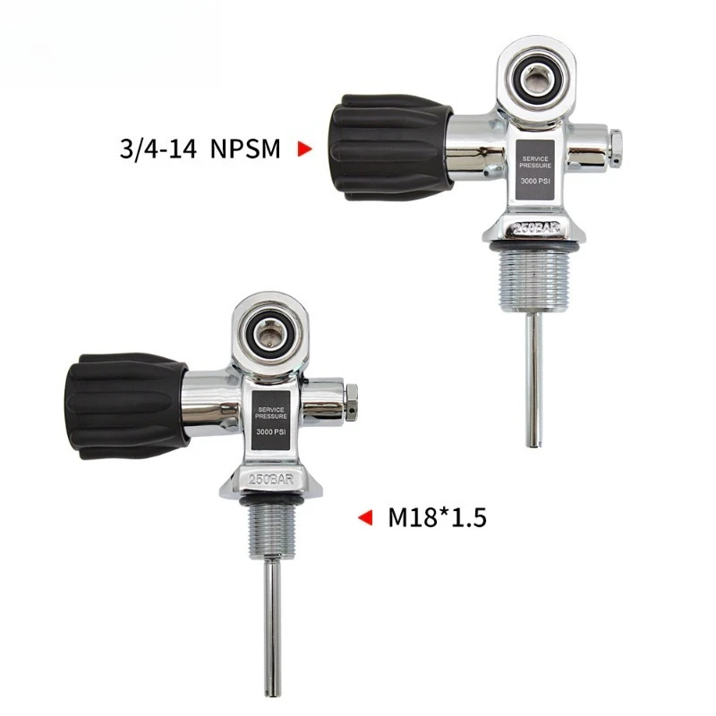 X08A 3000Psi 250Bar M18x1.5 Scuba Diving DIN/YOKE Tank Valve For Scuba And Snorkel Diving