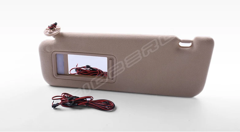 1pc Beige Grey Sun Visor with Mirror with Light for Toyota Land Cruiser 2008-2012-2017-2021