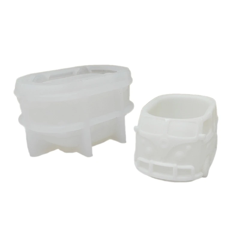 

Concrete Mould Hand-Making Plant Pot Mold 3D Bus Hand-making Silicone Vase Molds for Hand-Making Succulent Dropship