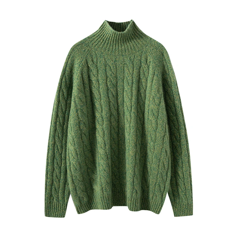 100% Cashmere Sweater Women Pullover Winter Turtleneck Thickened Warm Shirt Female Fashion Knit Jumper Lady Large Size Pullovers