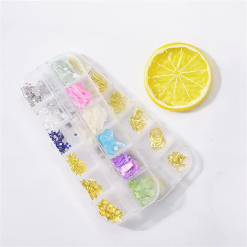 Box Crystal Nail Art Rhinestone Gold Silver Clear Flat Bottom Mixed Shape Glitter Nail Gems Nail Art 3D Decoration