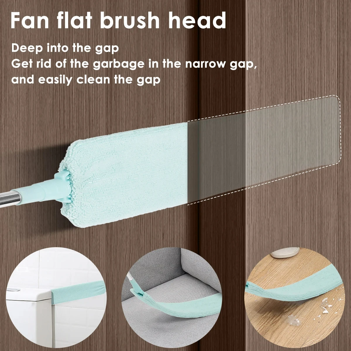 Gap Dust Cleaner Retractable Microfiber Gap Dust Brush Flexible Long Flat Gap Duster for Sofa Bed Furniture Bottom Cleaning