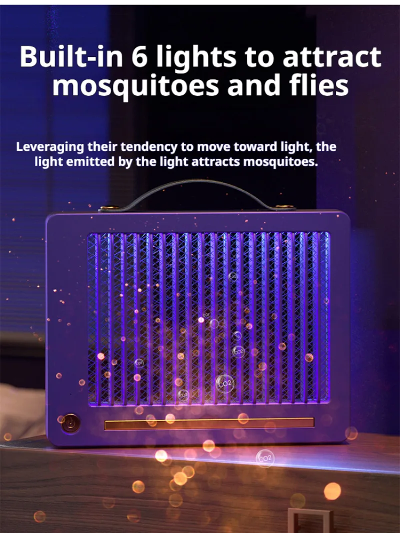 Portable Electric Mosquito Killer Lamp USB Rechargeable Fly Bug Zapper with UV Light Trap Storage Box Safe Grid for Home Camping image 4