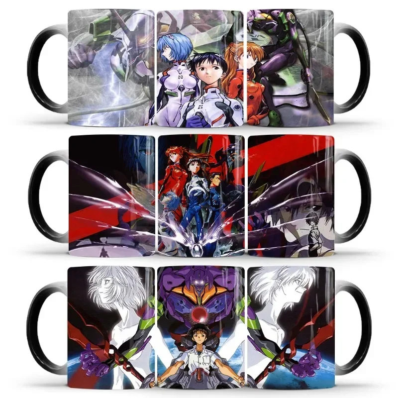 Cartoon Anime Neon Genesis Evangelion EVA Color Changing mug ceramics Encountering hot display colors coffee cup Christmas Gift