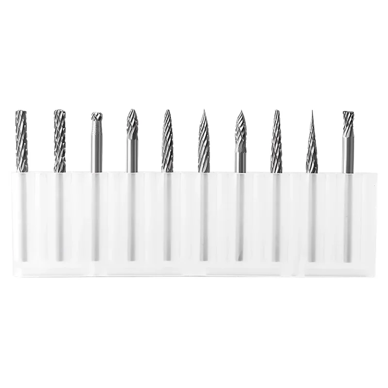 

10Pcs Professional Tungsten Carbide Rotary Burr Set, High Hardness for Metal/Wood Engraving, Rotary File Set