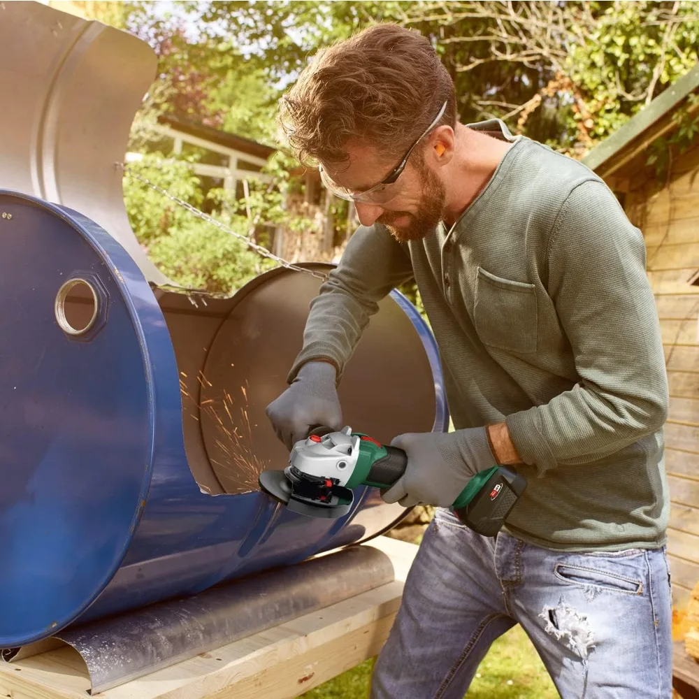 Quick Double Insulation Angle Grinder 13-150mm, 12 Amp, 110/120V, Suitable for Various Materials, High-Performance Tool for Heav