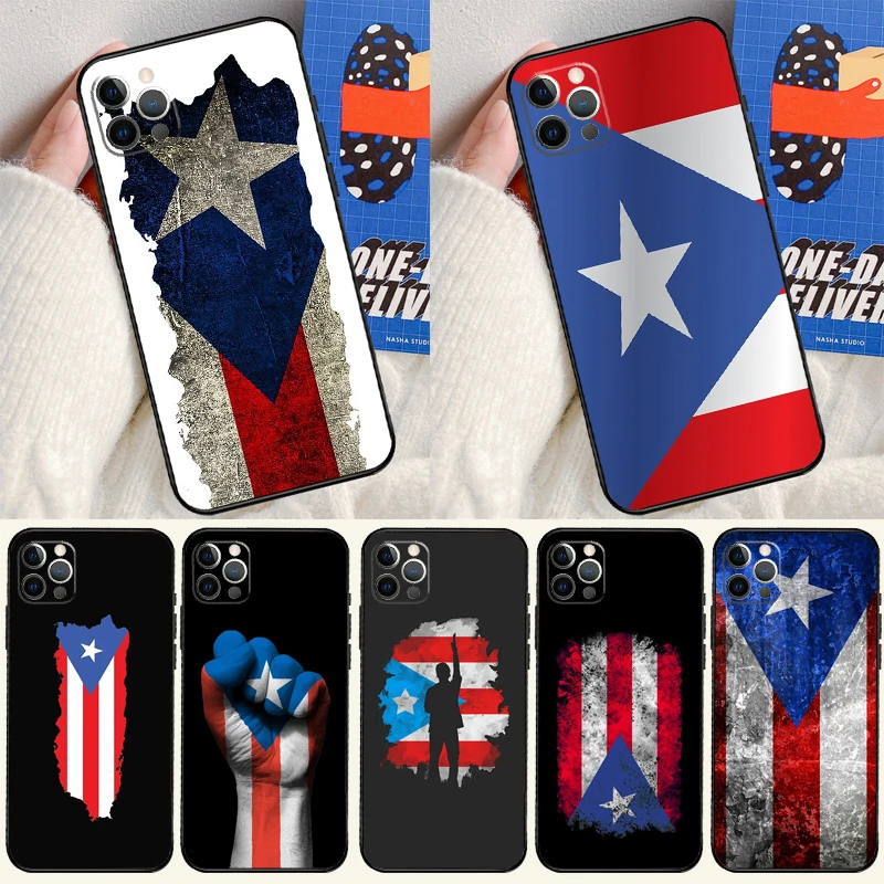 Puerto Rico Flag Phone Case For iPhone 13 Pro Max 11 12 Mini 6S 7 8 Plus SE 2020 X XS MAX XR Cover Fundas