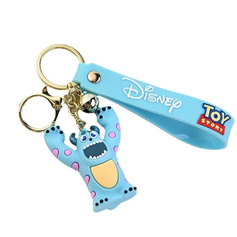 Kawaii عروسة كارتون الطنانة الخفيفة الفراولة الدب المفاتيح ثلاثة عيون مضحك دمية حقيبة