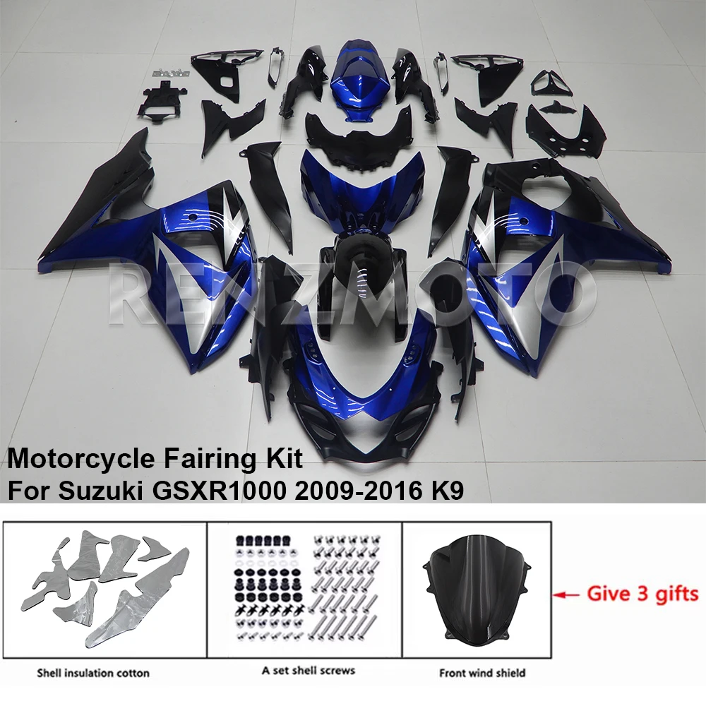 S1009-113a For Suzuki GSXR 1000 2009-16 K9 K10 Fairing Motorcycle Set Body Kit Decoration Plastic Guard Plate Accessories Shell