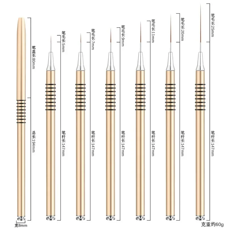 Nail Art Liner Brushes for Professional Design