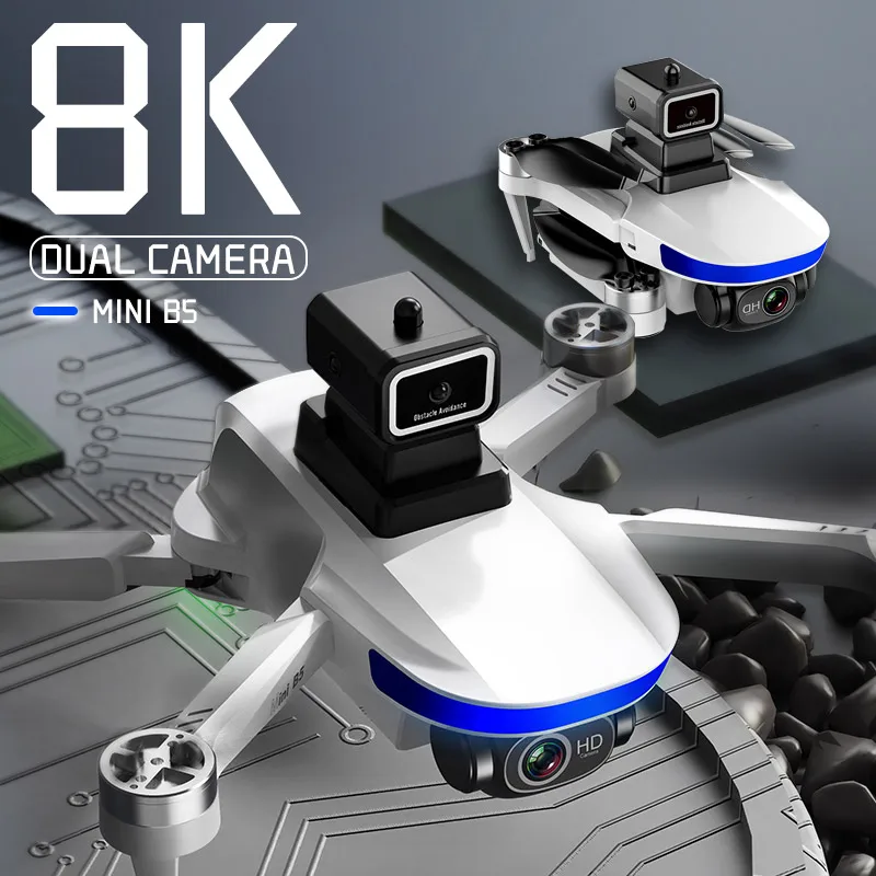 

New B5 Mini Drone 4k Profesional 8K HD Camera Obstacle Avoidance Aerial Photography Brushless Foldable Quadcopter 1.2km