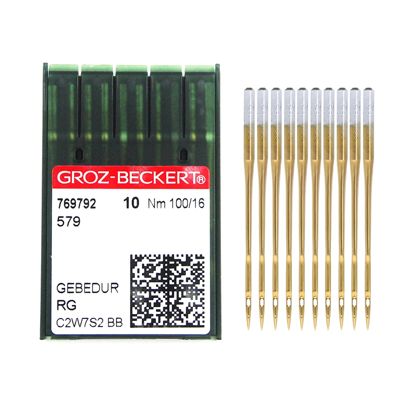 50 PCS 579 GEBEDUR Heat Proof Groz-Beckert Needles For Durkopp 558,Brother RH-9820 Electronic Eyelet Button Hole Sewing Machine