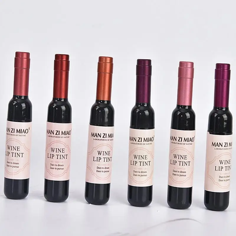 2023 Lipstick Lipgloss Waterproof Long Lasting Lovely Tint Wine Bottle Shape Lip For Women Makeup Gloss Red Sexy Cosmetic