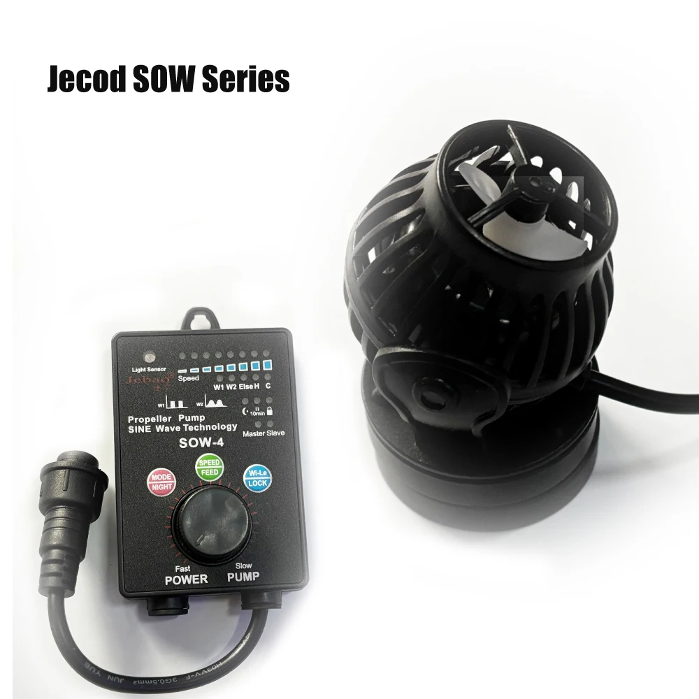 Jebao Jecod SOW Series Wave Pump 4/8/15/20 Wireless Sync Super Magnetic 360° Flow for Coral Reef Fish Tank Freshwater and Marine