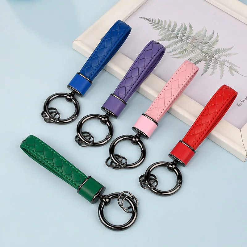 Jobon Trendy Keychain Braided Rope Car Key Chain Men Women Luxury for Key Ring Holder Bag Pendant Couple Xmas Gifts for Jewelry