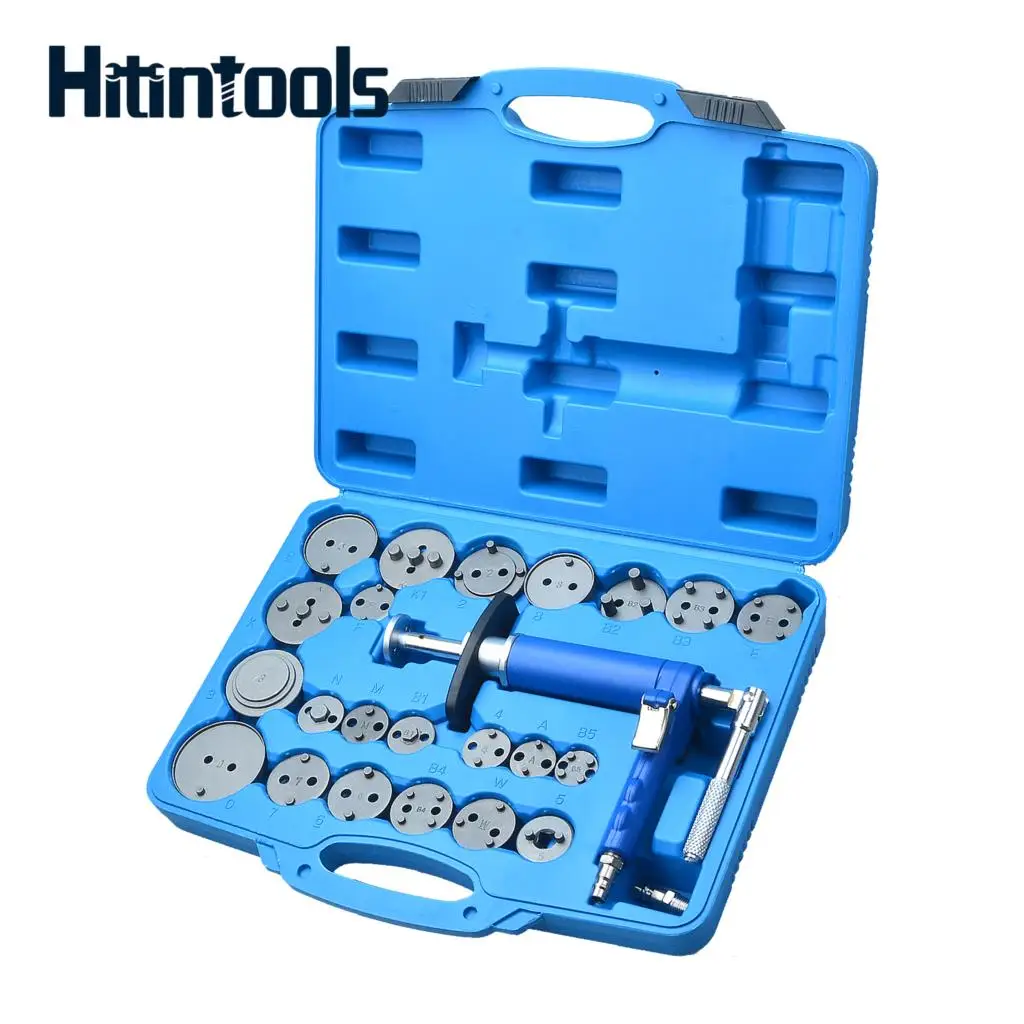 

23pcs Pneumatic Air Rear Disc Brake Wind Back Tool Caliper Piston Pad Compressor Set