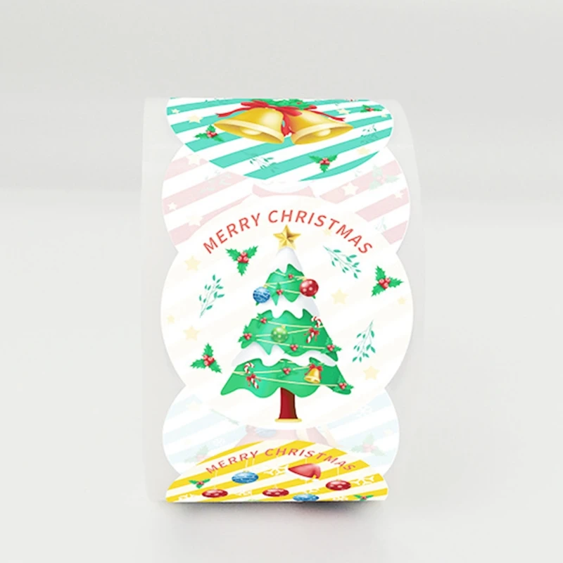 Merry Christmas Stickers DIY Craft Project Adhesive Sticker Decal Supplies for Kid Students Handmade Crafts Material Kit