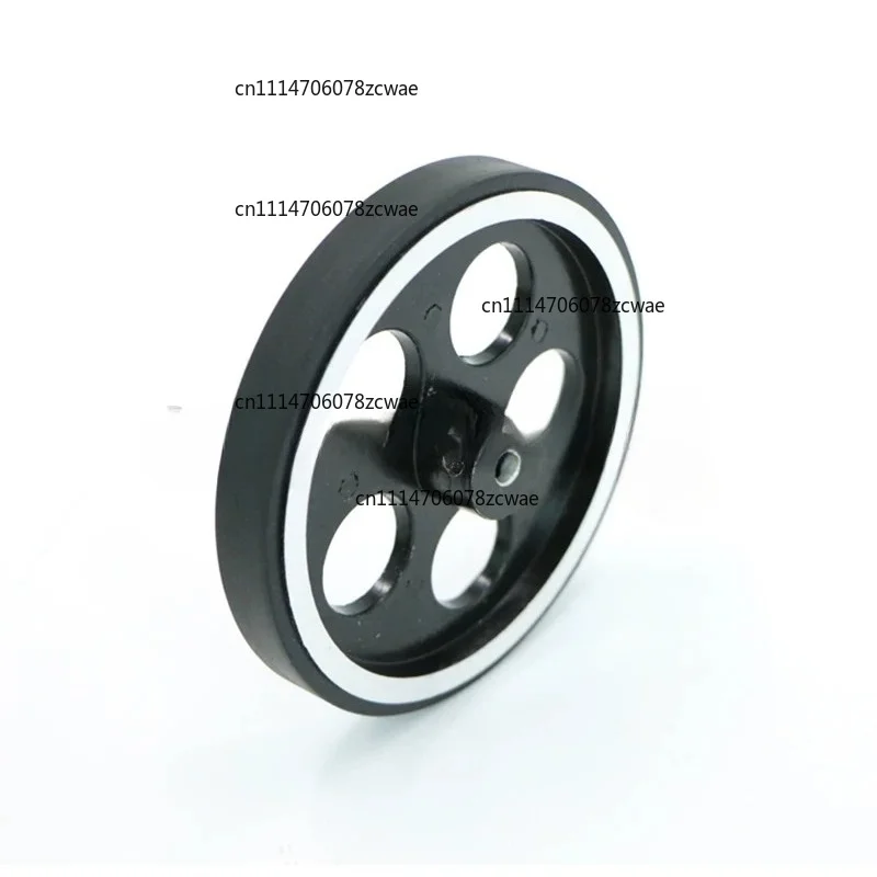 For Smart Robot Car Aluminum Alloy Hub Rubber Tire Load‑Bearing Active Wheel Robot DIY Parts Metal Drive Wheel