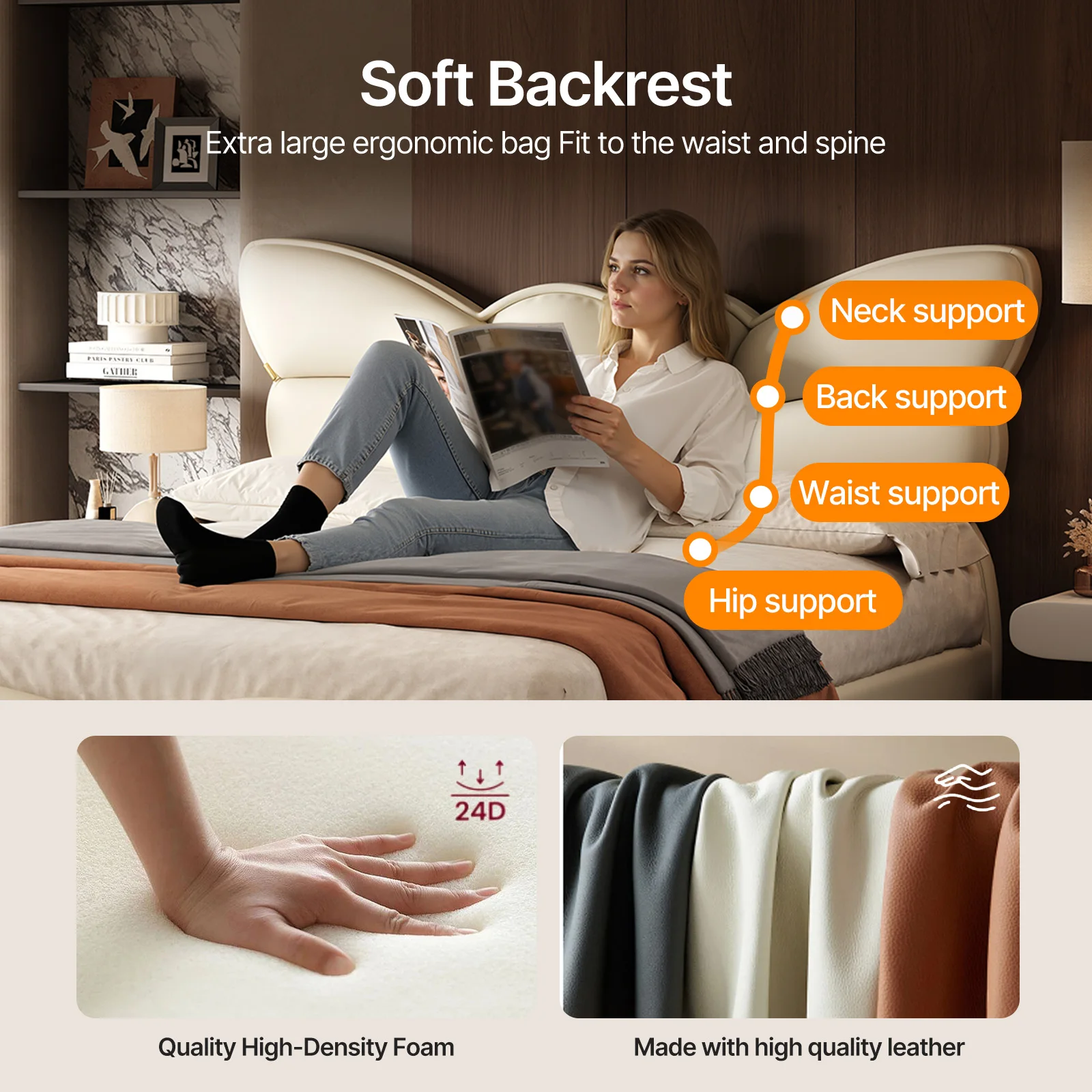Queen Butterfly Platform Bed 6