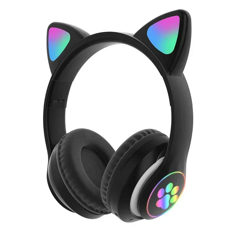 Cute Cat Ear Headphones Headsets Stereo Music Earphone Gaming Earbud  Headset