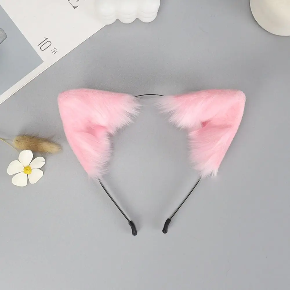 Gothique mignon en peluche renard chat oreilles bandeau oreilles d'animaux artificiels chapeaux Lolita fourrure Cosplay cheveux accessoires fête