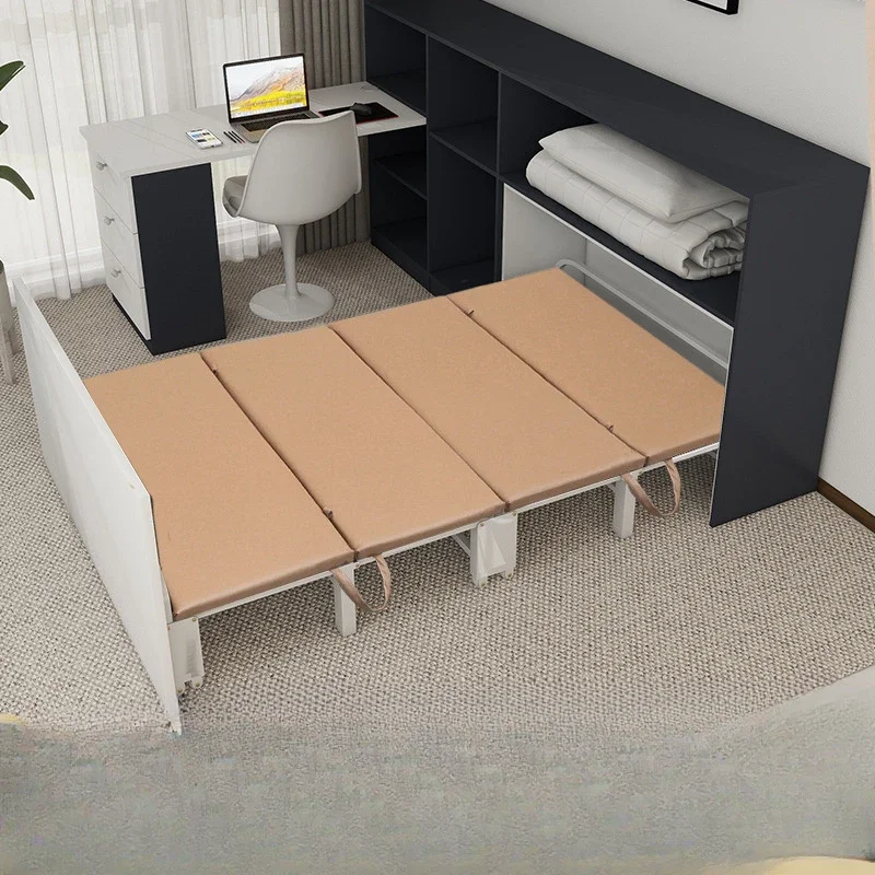 Home Invisible Bed School Office Nap Four Folding Bed Retractable Nap Bed