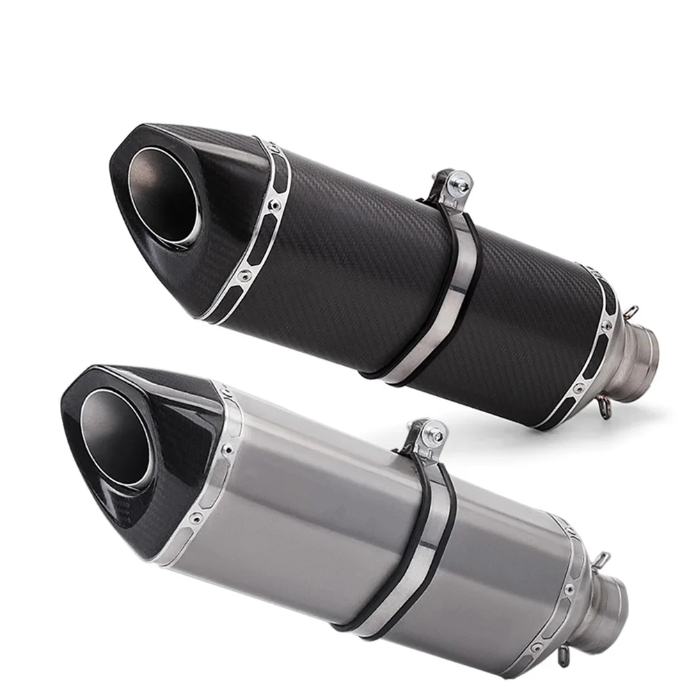 51mm Motorcycle Professional Titanium alloy Exhaust pipe Modified Muffler Pipe For XJ6 MT07 Z400 R3 Z900,carbon fiber