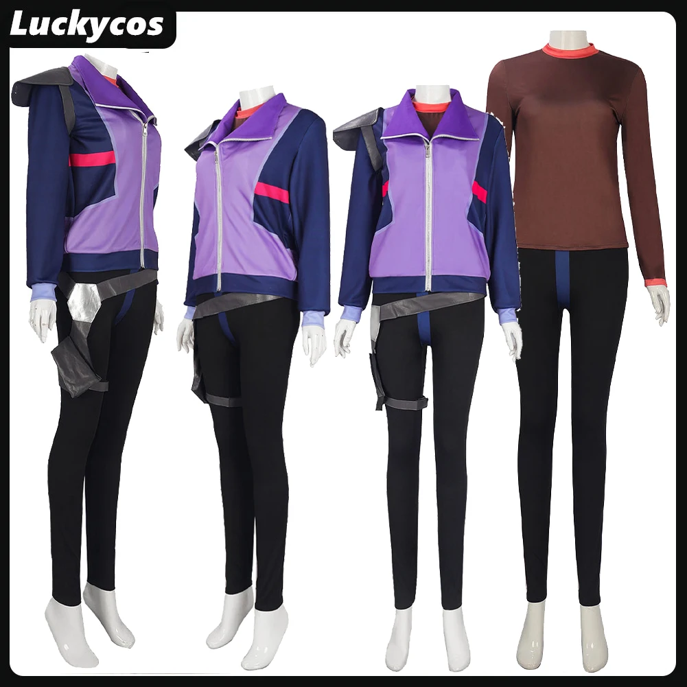 Disfraz de Anime Morty Roleplay para mujer, disfraz de Rick Sanchez, camisa de fantasía, abrigo, pantalones, trajes, disfraz de Carnaval y Halloween, traje de fiesta