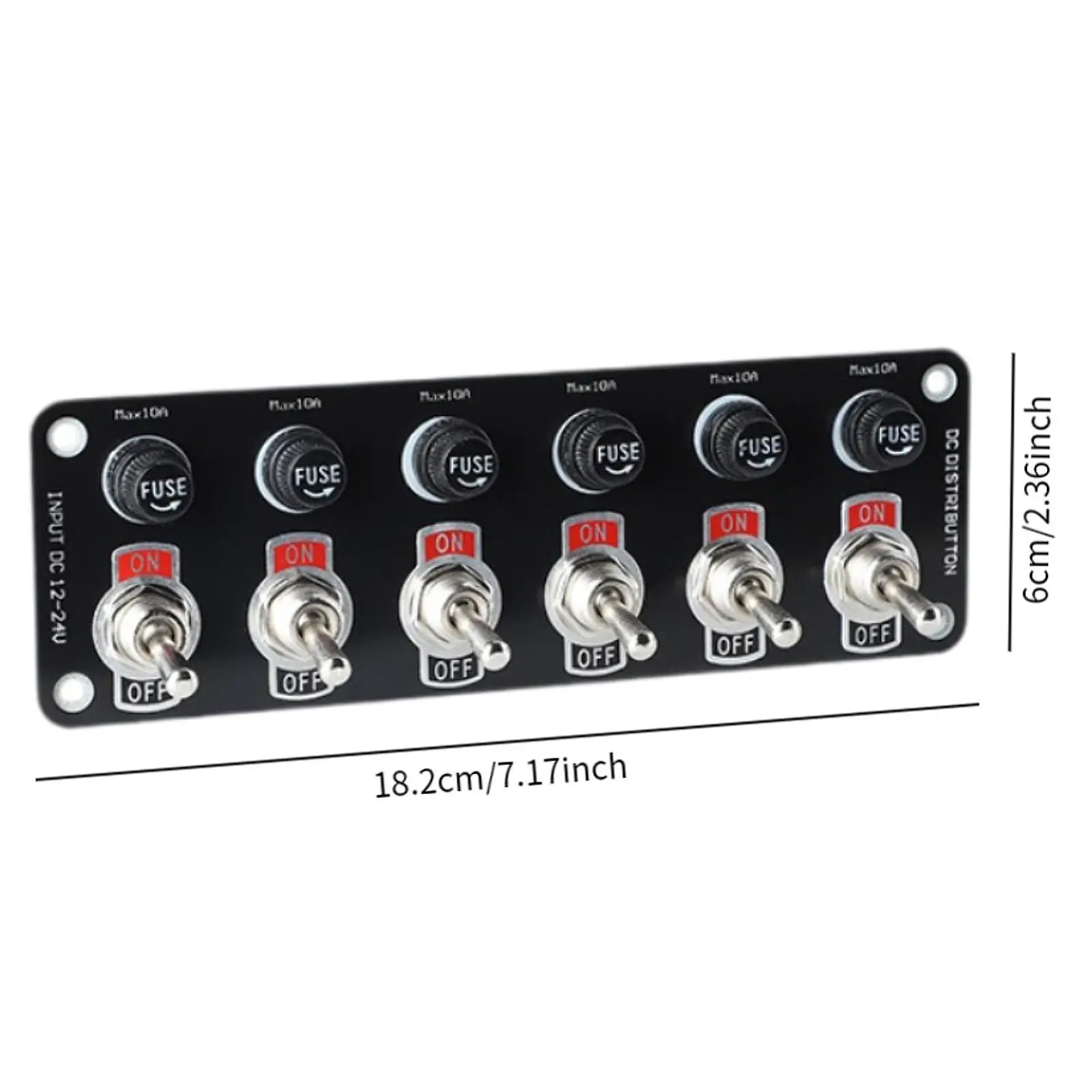 

Marine Bilge Pump Switch Panel Black PC Fiberglass Board 10A Fuse for Vehicle Interior Upgrade