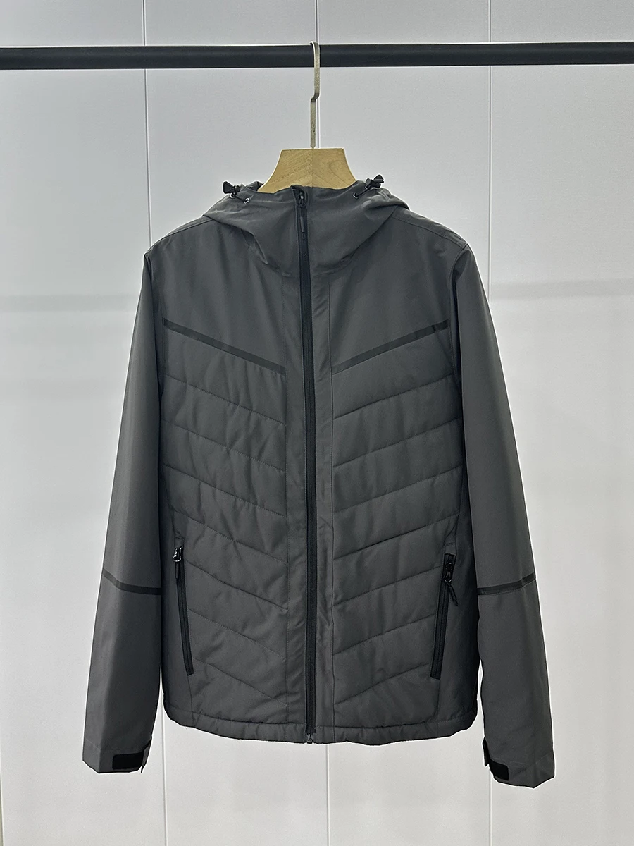 

Мужская хлопковая куртка большого размера с капюшоном для сноубординга, теплая, защитная, длинная, повседневная, однотонная