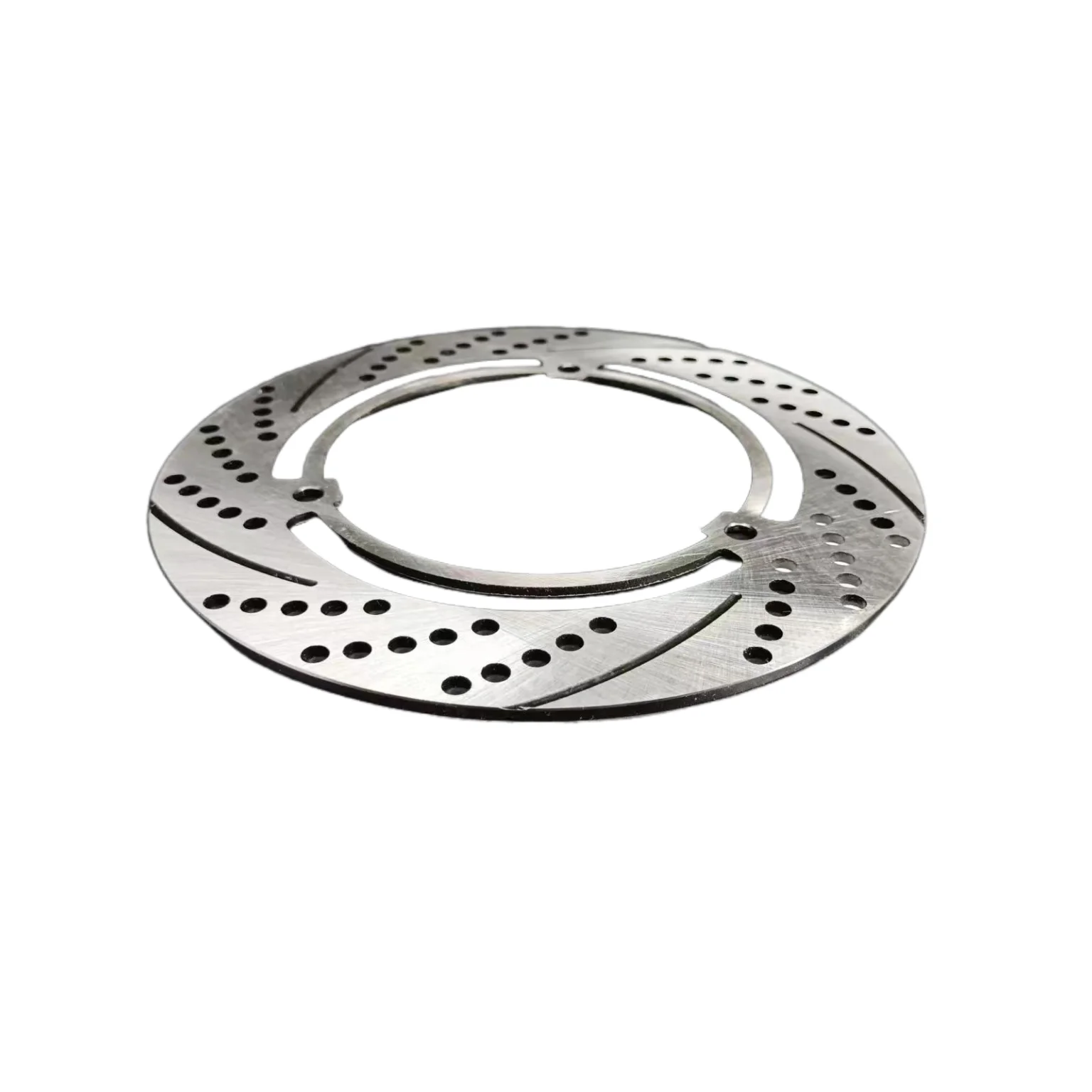 

STLFTwpo Xmax300 New Silver Aluminum Alloy Motorcycle Rear Brake Disc Floating Design 3 Holes Enhanced Scribing-Replacement Part