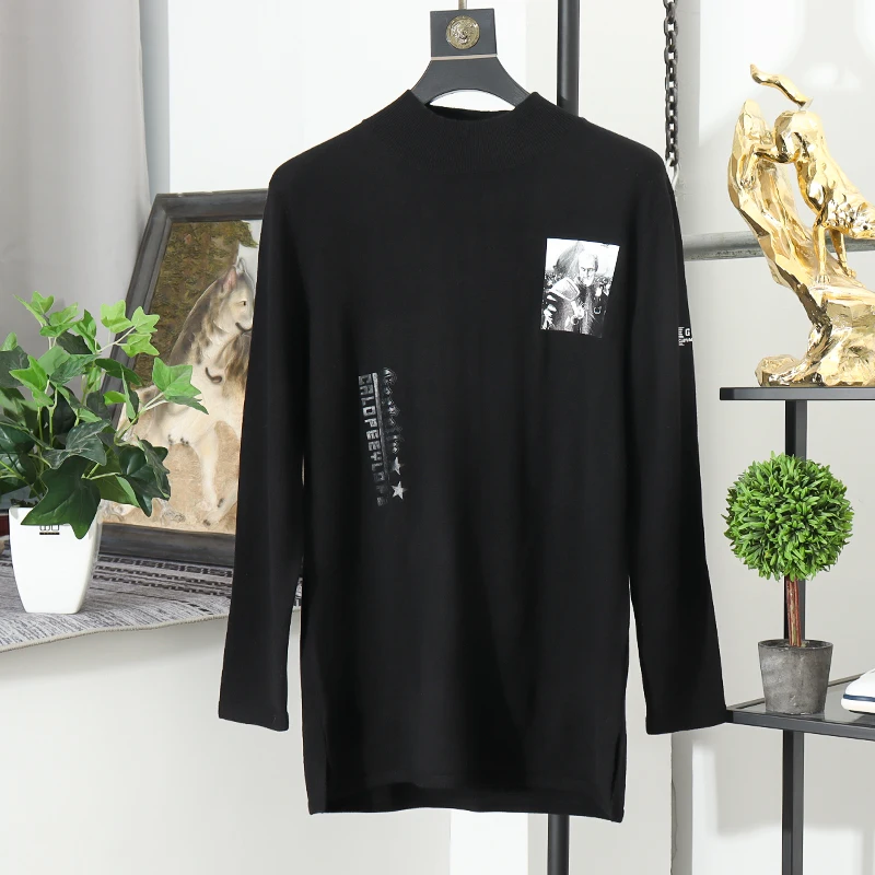 

New Men's Faionable Casual Woolen Sweater Youth Slim Fit Autumn Winter Versatile Knitted Top S9000 Brand Commute Suitable