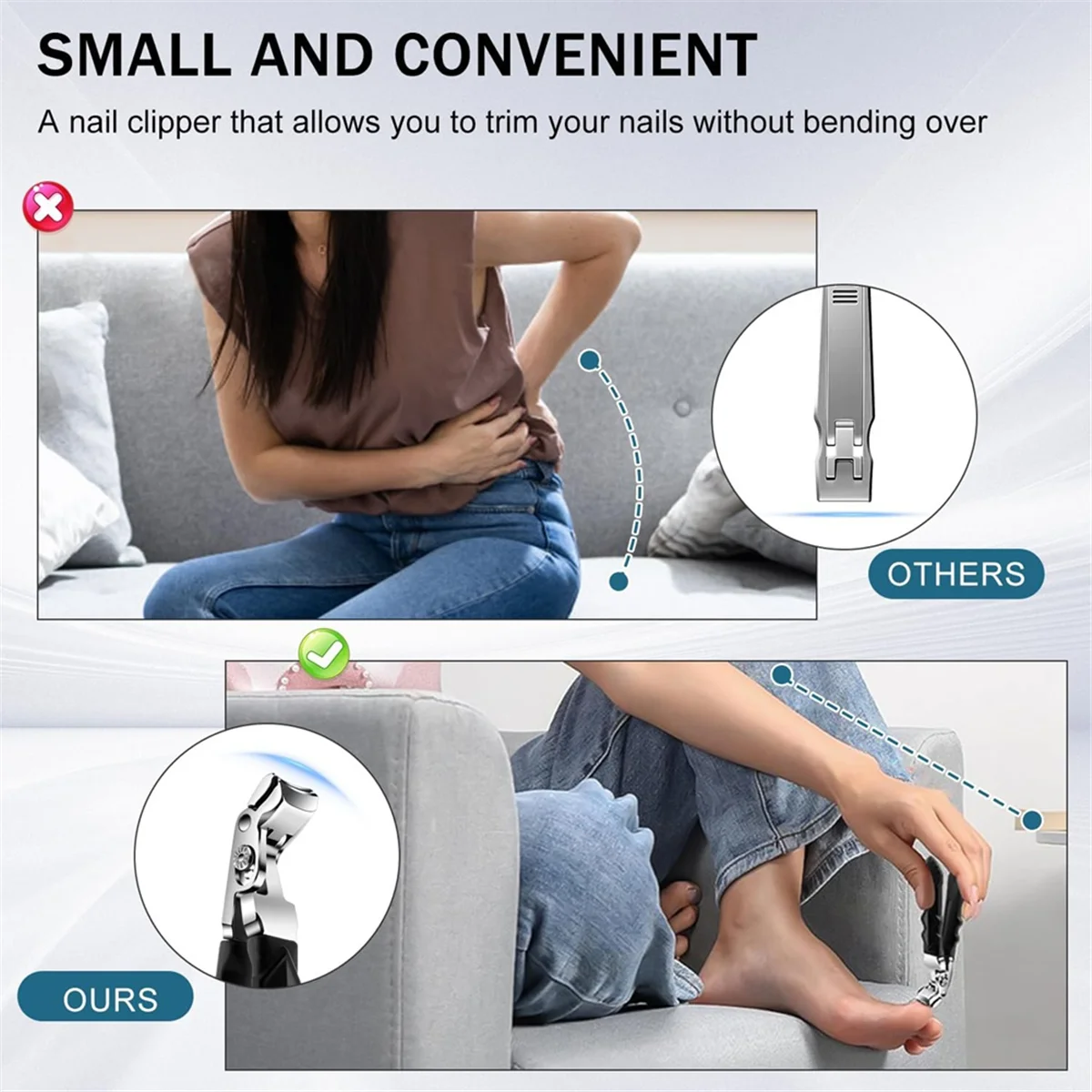 Stainless Steel Nail Clipper Clipmaster Pro Nail Clippers, Nail Clippers for Seniors, Clipmaster Pro