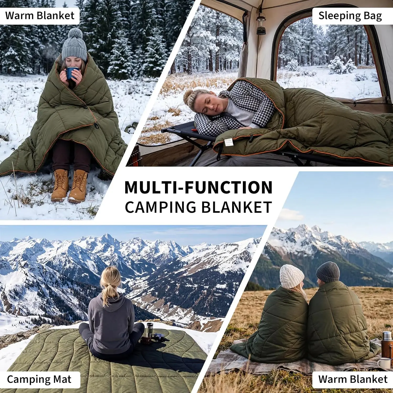 Tacleekii Waterproof Packable Camping Blanket 6