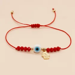 New Cross border European and American Style Glass Eyes, Crystal Beads, Palm Hanging Tag, Beaded Layered Bracelet, Female